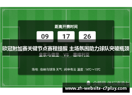 欧冠附加赛关键节点赛程提醒 主场氛围助力球队突破瓶颈 欧冠附加赛关键节点赛程提醒 主场氛围助力球队突破瓶颈